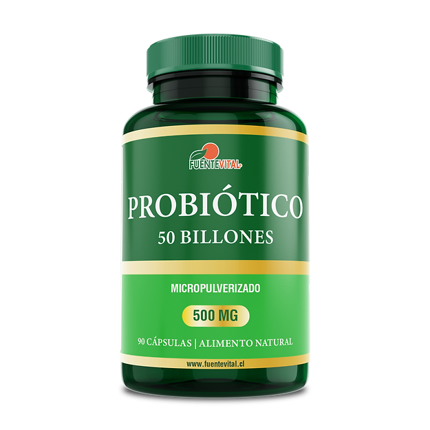 Probiótico Micropulverizado 500mg - 50 Billones - 60 Cápsulas Vegetales - Fuente Vital