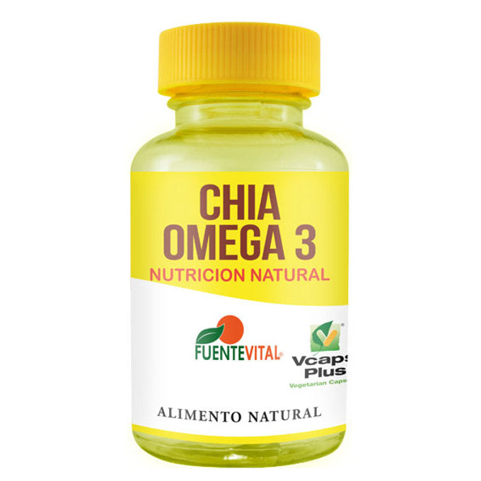 Chía Omega 3 60 Cápsulas Vegetales (2 meses) - Fuente Vital-Vitaminas-Mercado Silvestre