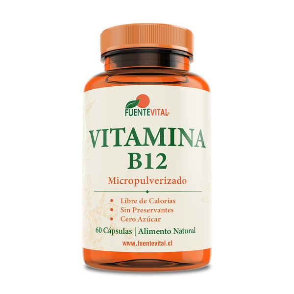 Vitamina B12 Micropulverizada 60 Cápsulas (2 meses) - Fuente Vital