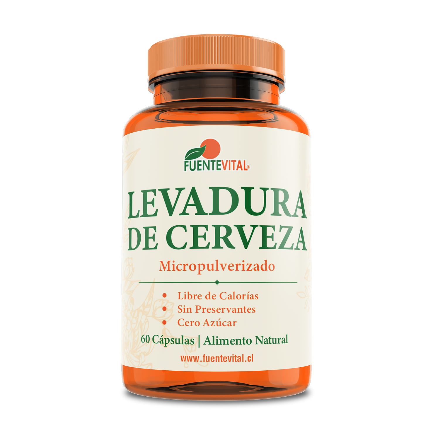 Levadura de Cerveza Micropulverizado 504mg 60 Cápsulas Vegetales (2 meses) - Fuente Vital-Fuente Vital-Mercado Silvestre