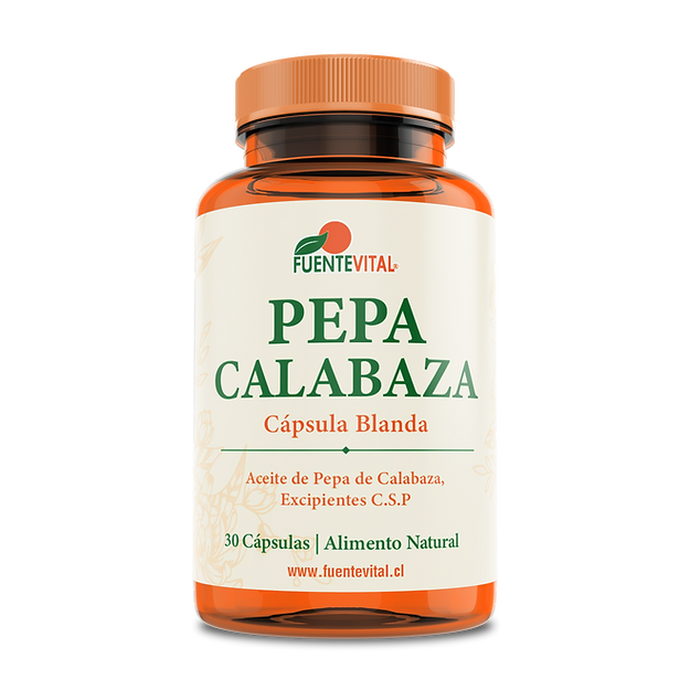 Aceite de Pepa de Calabaza 1335mg - 30 Cápsulas Softgel (1 mes) - Fuente Vital