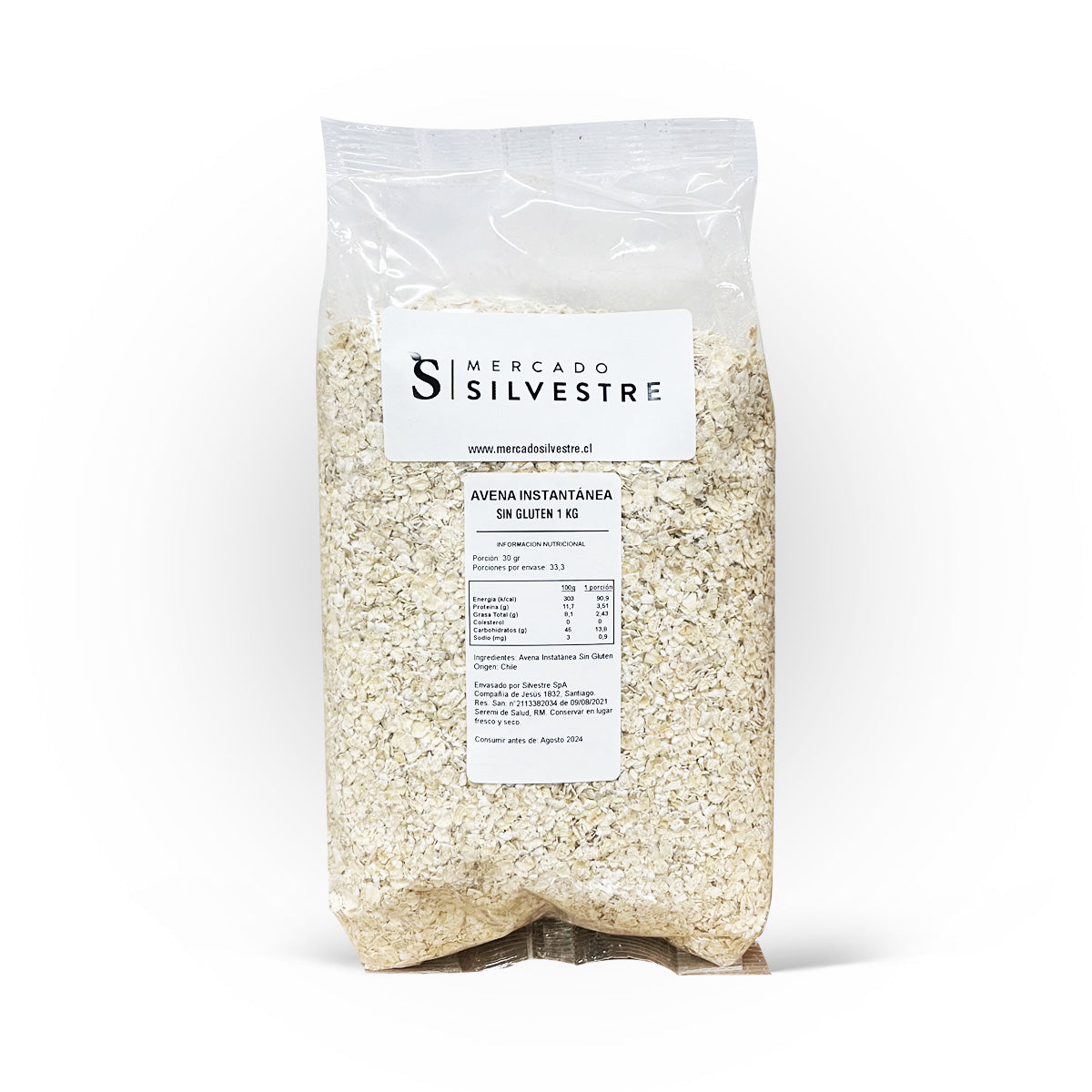 Avena Instantánea Sin Gluten 1 kg-Arroz y Granos-Mercado Silvestre