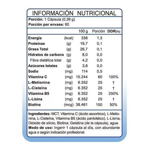 Biotina Plus 60 Cápsulas (2 meses) - FNL-Vitaminas-Mercado Silvestre