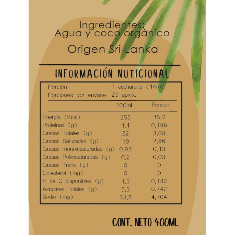 Crema de Coco Orgánica 400ml - Koe-Leches-Mercado Silvestre