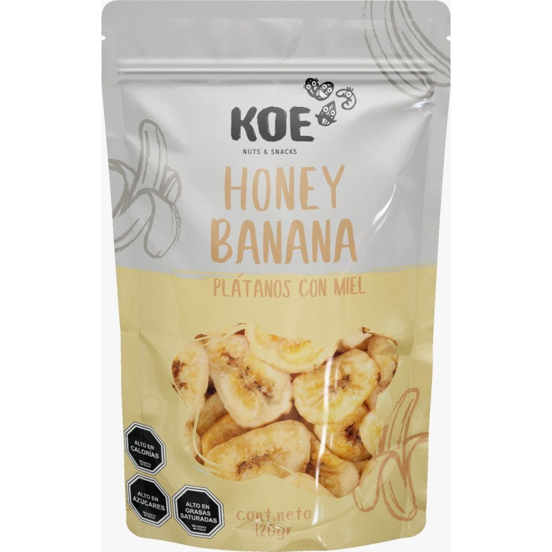Plátano Chips con Miel 120gr - Koe-Frutos Deshidratados-Mercado Silvestre
