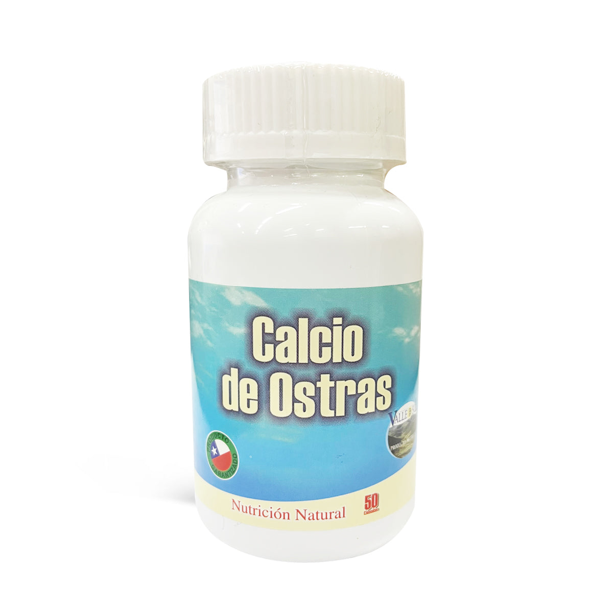 Calcio de Ostras 50 Cápsulas - Valle y Sol-Vitaminas-Mercado Silvestre