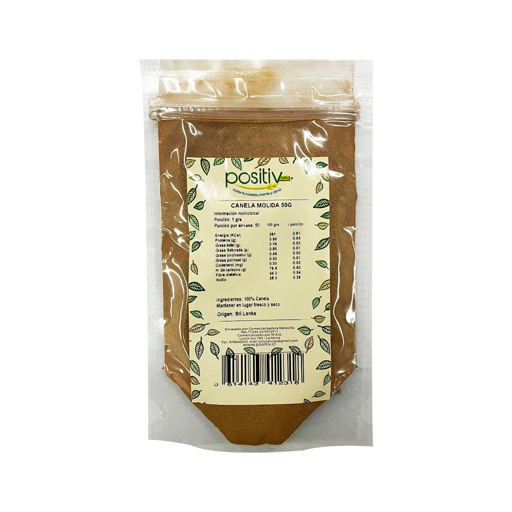 Canela en Polvo 50gr - Positiv-Especias y Condimentos-Mercado Silvestre