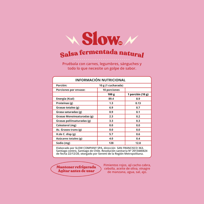 Slow Cacho de Cabra Salsa Fermentada 100ml - Slow Company