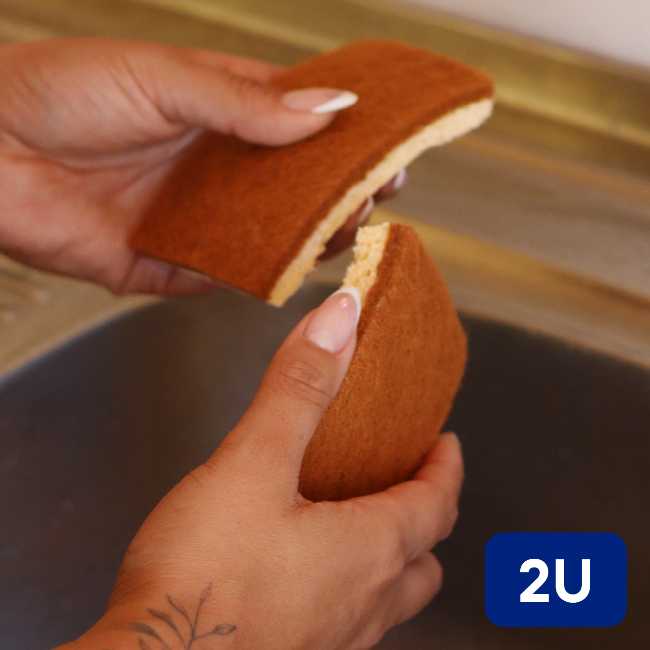 Pack 2 Esponjas Ecológicas de Celulosa y Fibra Coco - FreeMet-Hogar-Mercado Silvestre