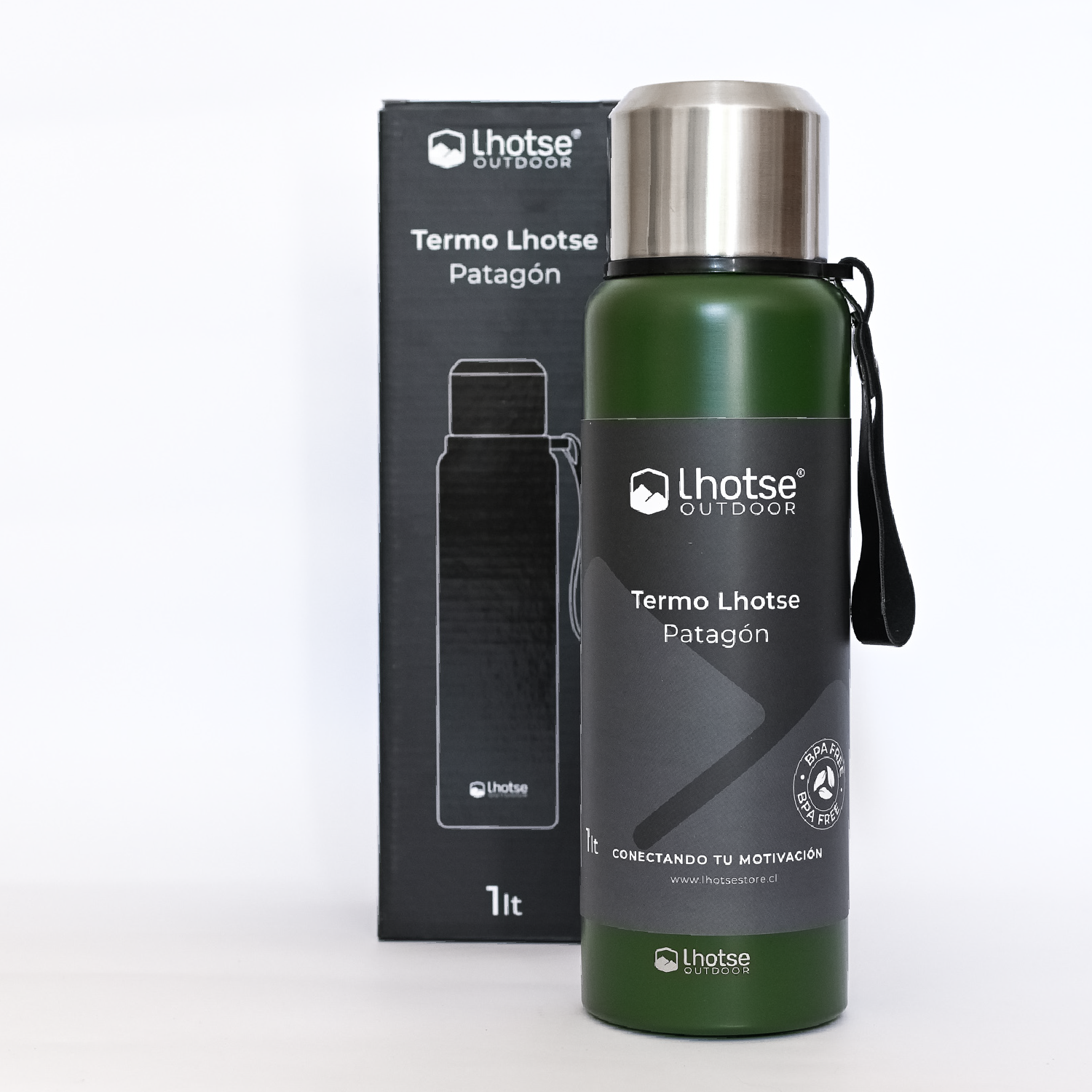 Termo Patagón 1 Lt Verde - Lhotse-Hogar-Mercado Silvestre