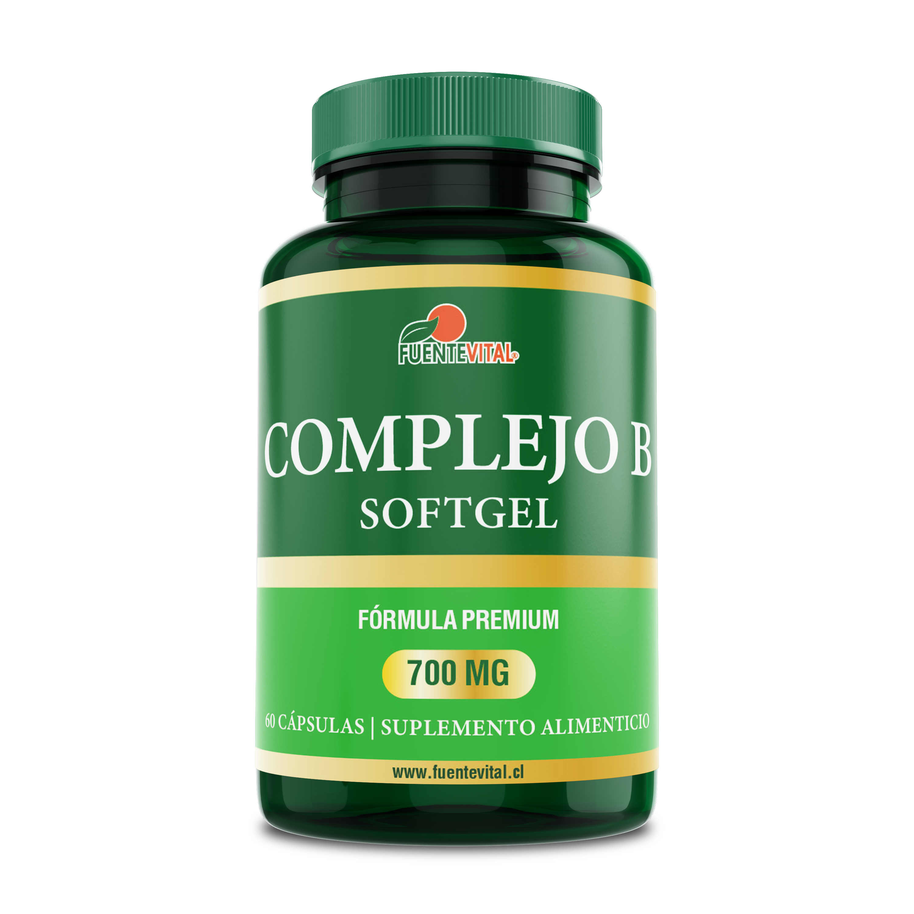 Complejo B 700mg 60 Cápsulas Softgel (2 meses) - Fuente Vital
