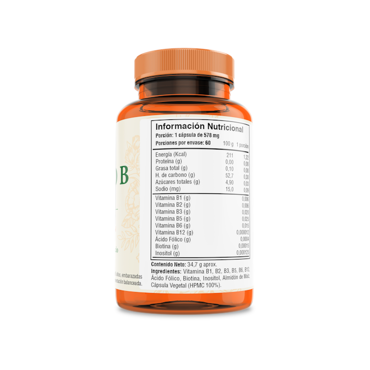 Complejo B Micropulverizado 60 Cápsulas (2 meses) - Fuente Vital-Vitaminas-Mercado Silvestre