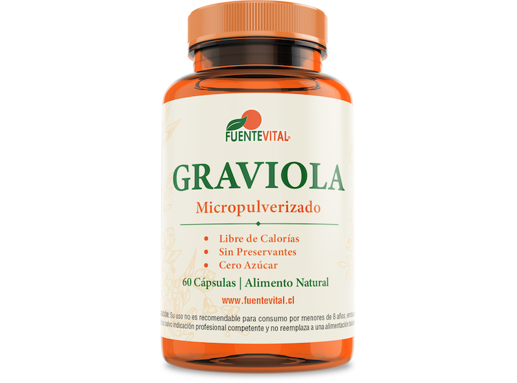 Graviola 367mg 60 Cápsulas Vegetales (2 meses) - Fuente Vital-Vitaminas-Mercado Silvestre
