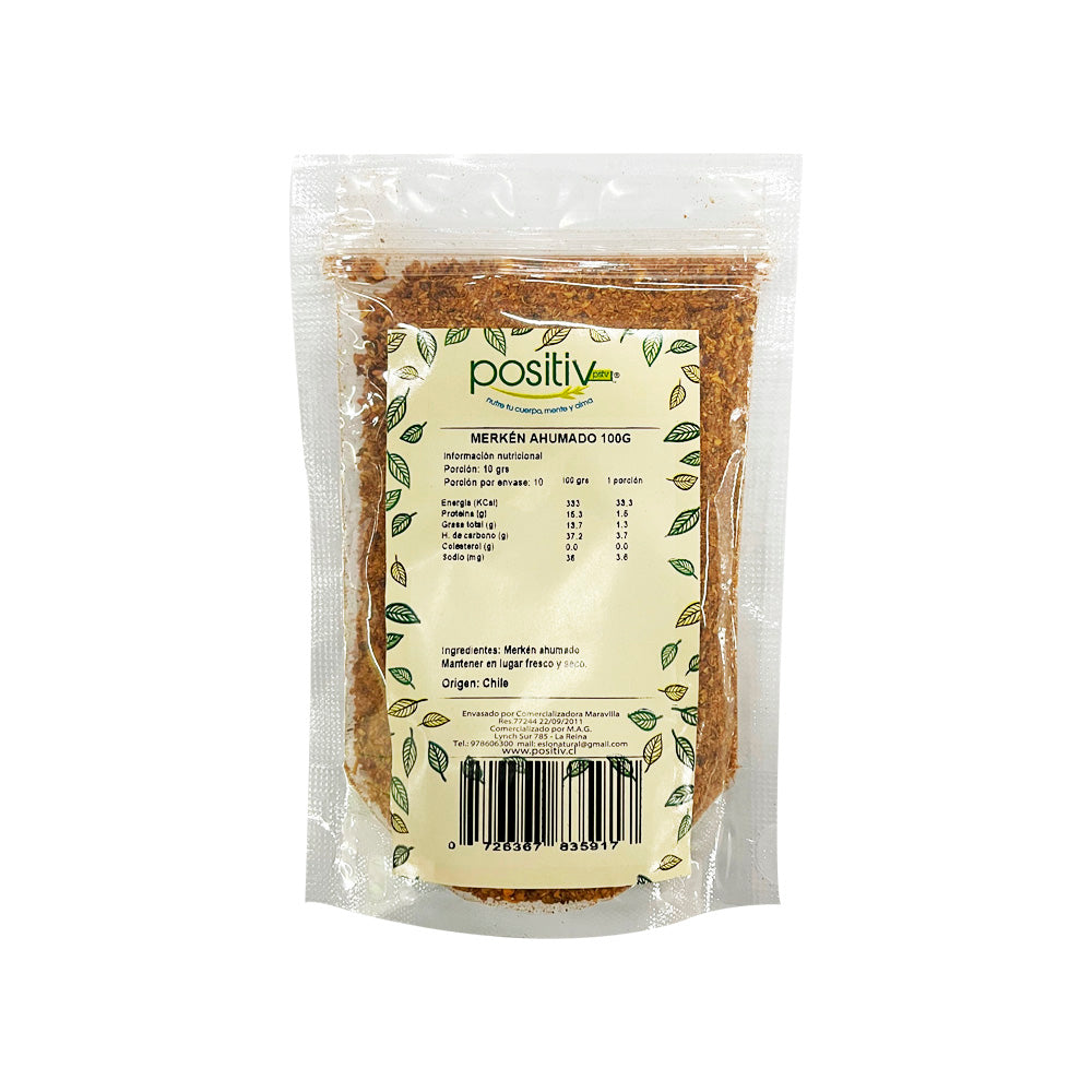 Merkén Ahumado 100gr - Positiv-Especias y Condimentos-Mercado Silvestre