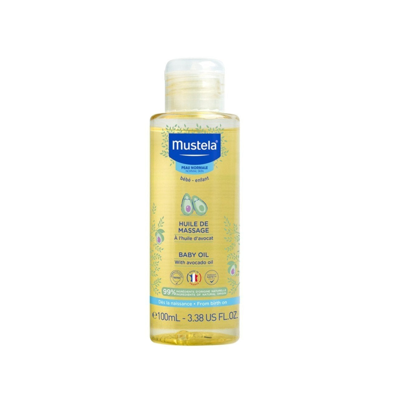 Aceite de Masajes Hidratante con Aceite de Palta Bebé - Niños 100ml - Mustela