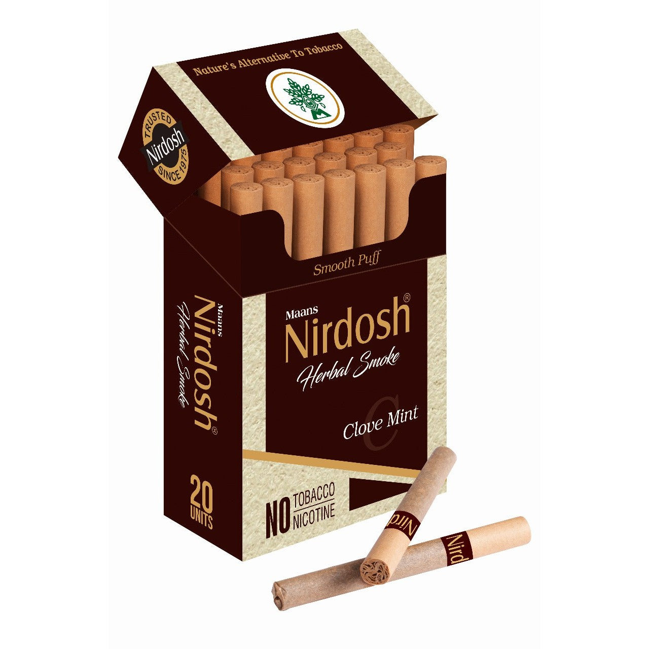 Cigarro Herbal Con Papel de Arroz 20 Unidades - Nirdosh-Superalimentos-Mercado Silvestre