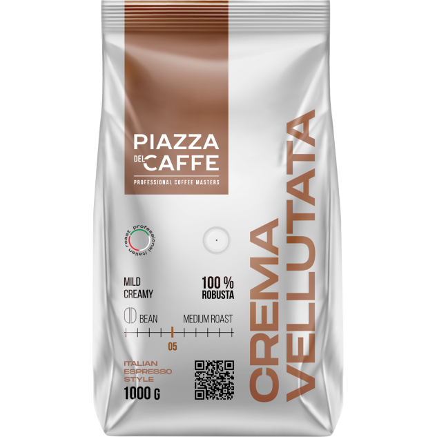 Café en Grano Crema Vellutata 1kg - Piazza del Caffe-Té/Café/Infusiones-Mercado Silvestre
