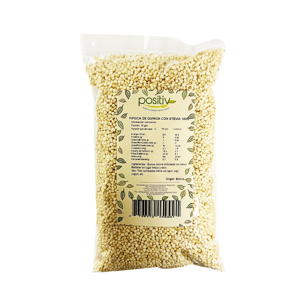Pipoca de Quinoa con Stevia 100gr - Positiv-Cereales-Mercado Silvestre