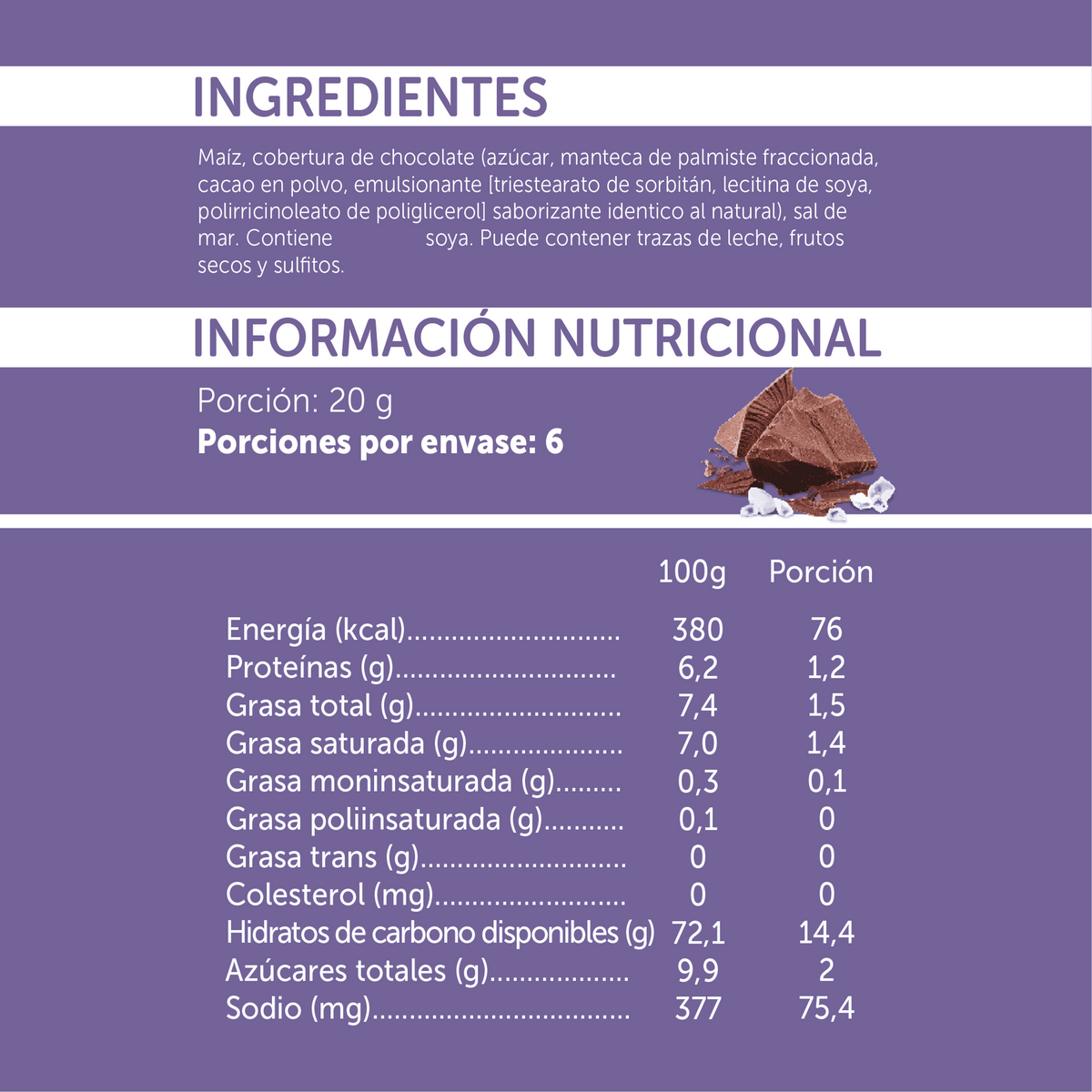 Galletitas de Maíz Chocolate Familiar 120gr Sin Gluten - Mizos-Snacks-Mercado Silvestre