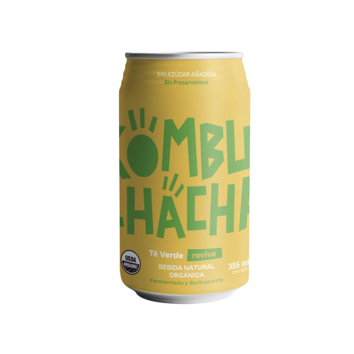Kombucha Té Verde Sin Azúcar 355ml - Kombuchacha-Té/Café/Infusiones-Mercado Silvestre