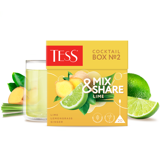Infusión Mix & Share Lime Lemongrass Ginger (20 bolsitas pirámide) - Tess-Tess-Mercado Silvestre