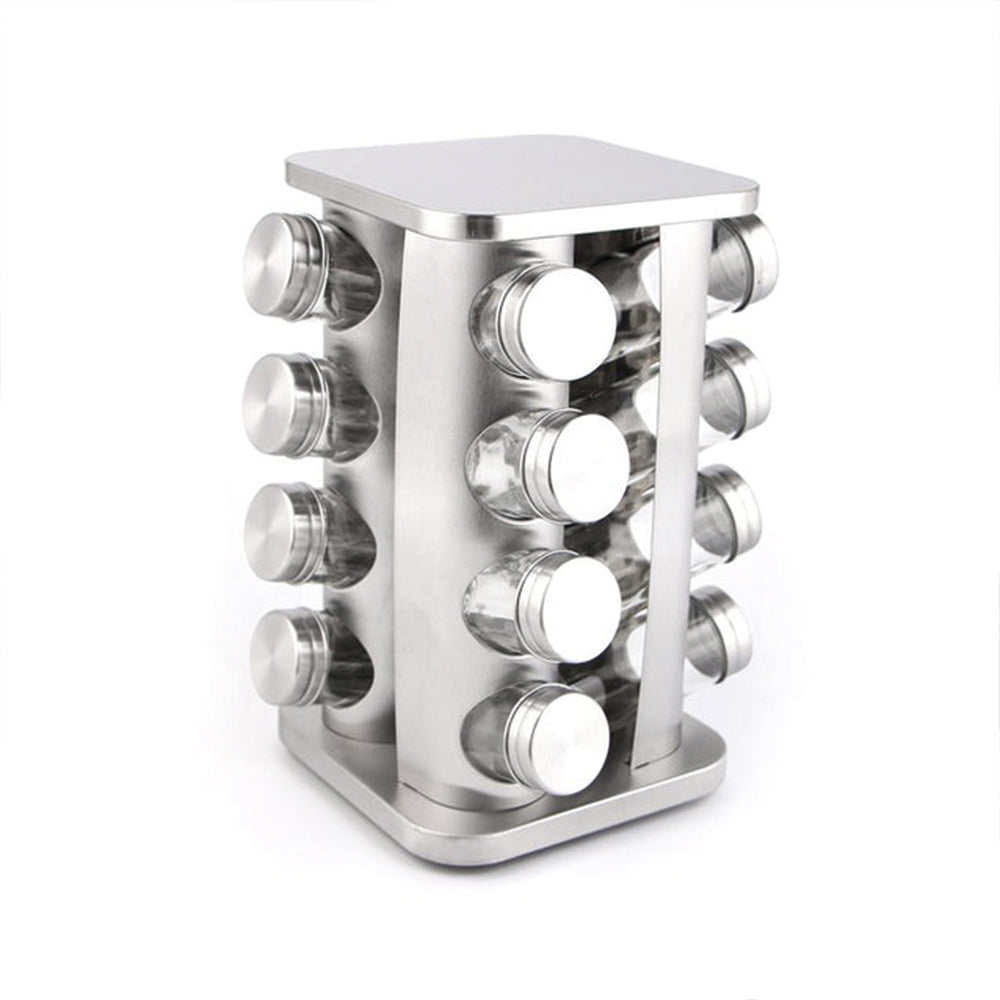 Especiero Condimentos Giratorio Metálico 16 Frascos - Simplit-Hogar-Mercado Silvestre