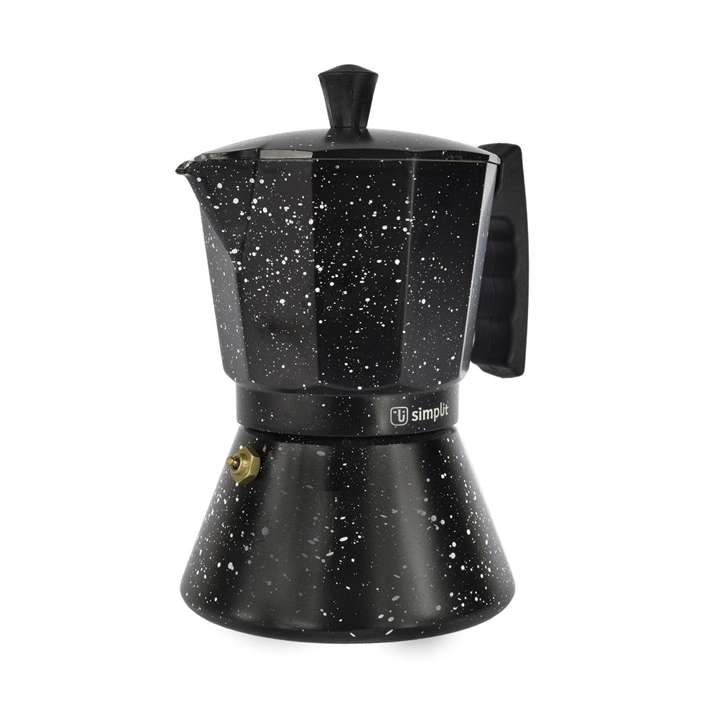 Cafetera Italiana Negra Granito 4 Tazas - Simplit-Hogar-Mercado Silvestre