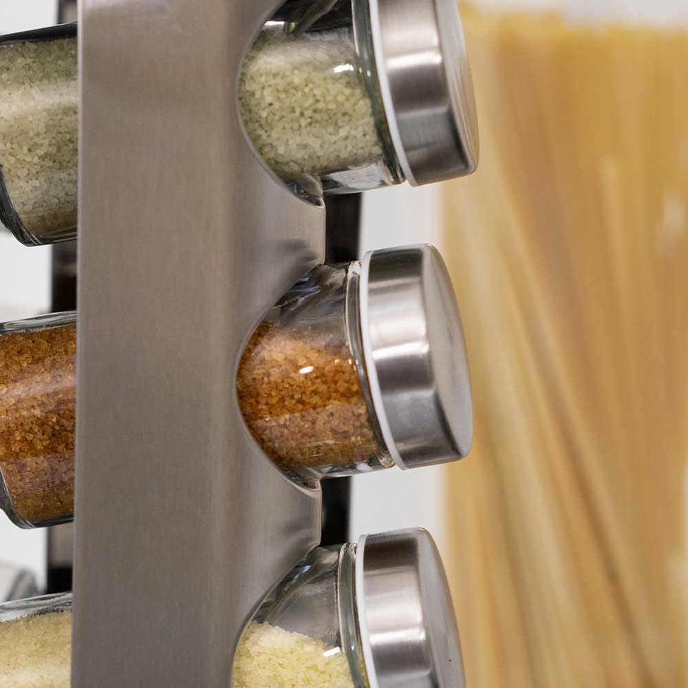 Especiero Condimentos Giratorio Metálico 16 Frascos - Simplit-Hogar-Mercado Silvestre