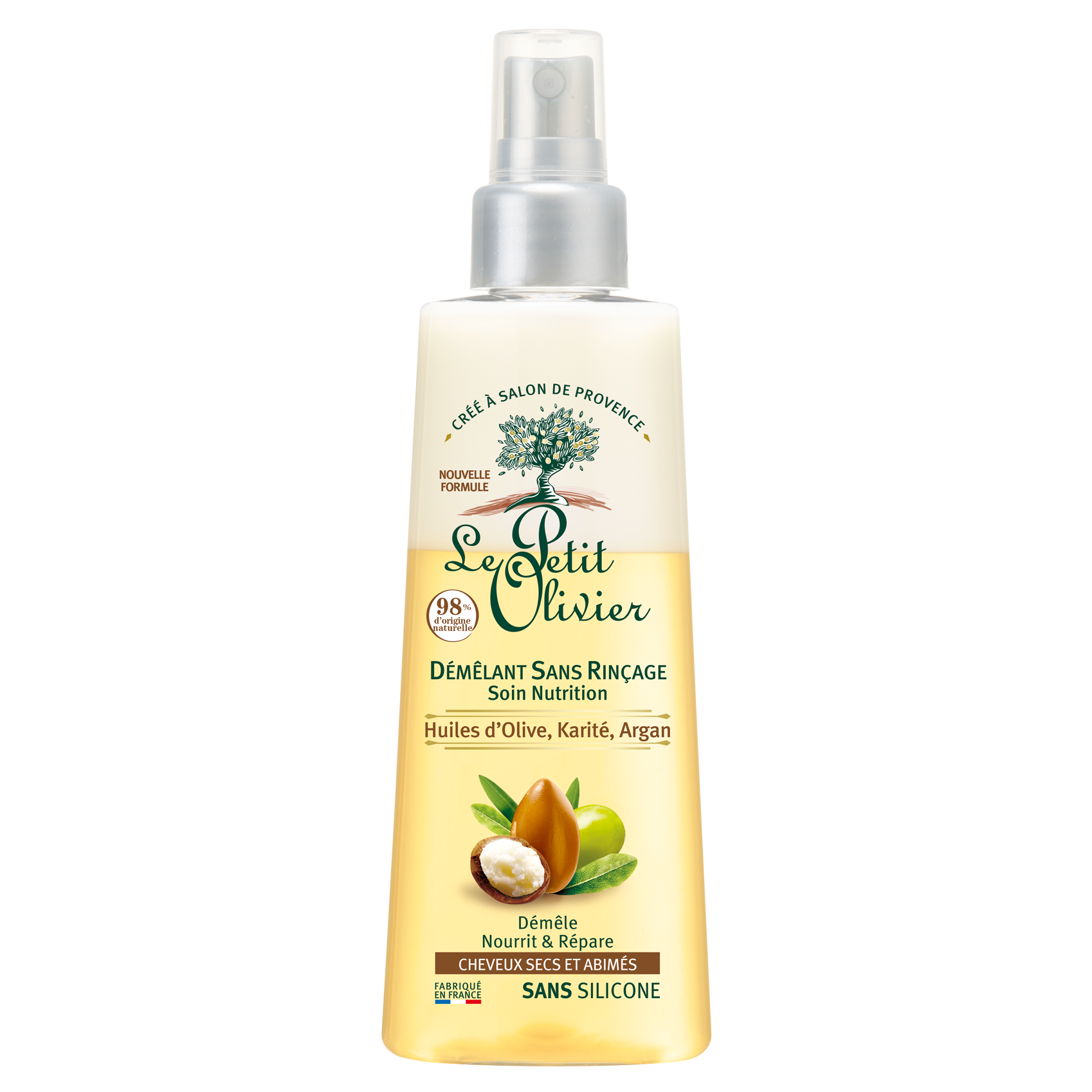 Spray Desenredante Sin Enjuague Cabello Seco Sin Silicona 150ml - Le Petit Olivier-Belleza Natural-Mercado Silvestre