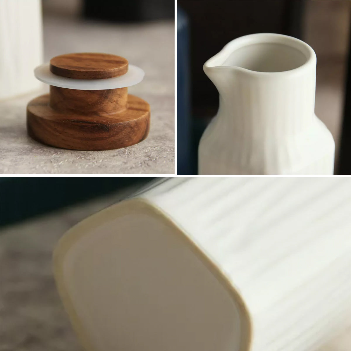 Set Alcuza Cerámica 2 Piezas Cuadrada 500 ml - Simplit-Hogar-Mercado Silvestre