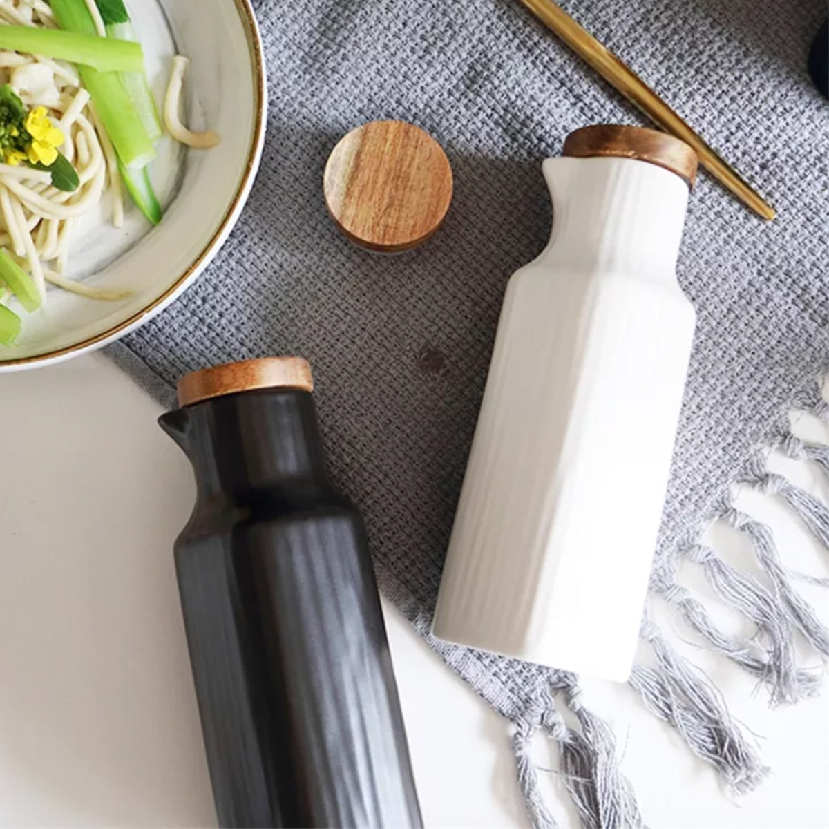 Set Alcuza Cerámica 2 Piezas Cuadrada 500 ml - Simplit-Hogar-Mercado Silvestre