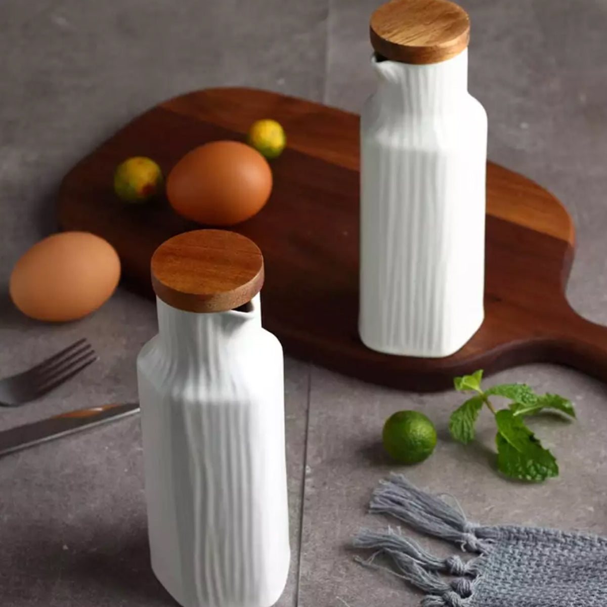 Set Alcuza Cerámica 2 Piezas Cuadrada 500 ml - Simplit-Hogar-Mercado Silvestre