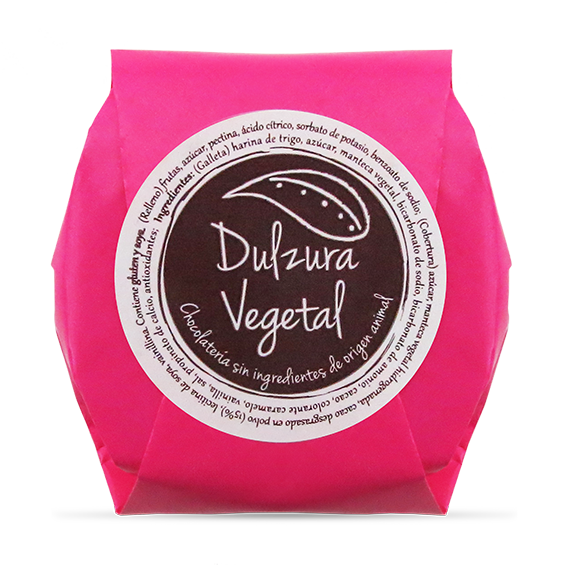 Alfajor Vegano de Frambuesa 35gr - Dulzura Vegetal-Snacks-Mercado Silvestre