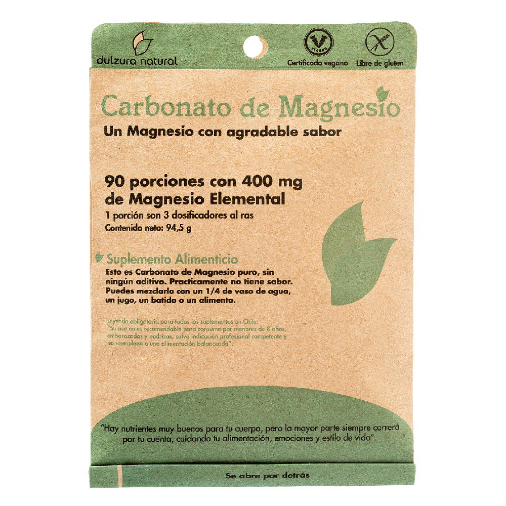 Carbonato de Magnesio - 90 porciones - Dulzura Natural-Vitaminas-Mercado Silvestre