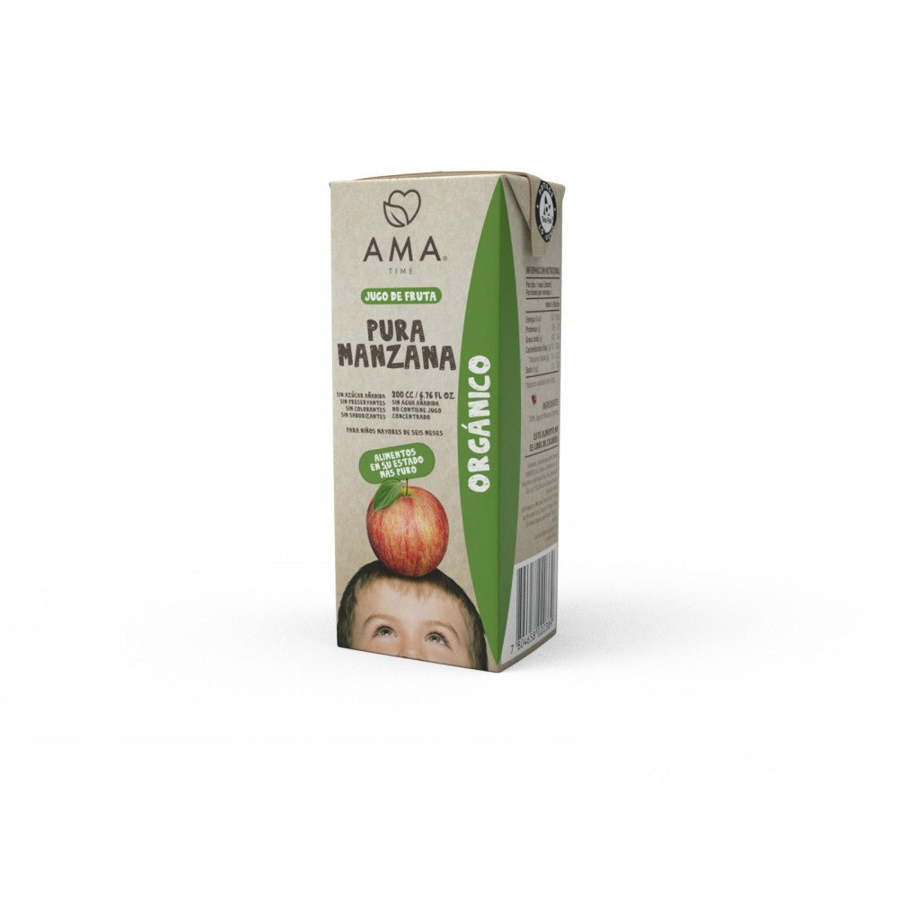 Jugo Orgánico Manzana 200ml - Ama Time-Snacks-Mercado Silvestre