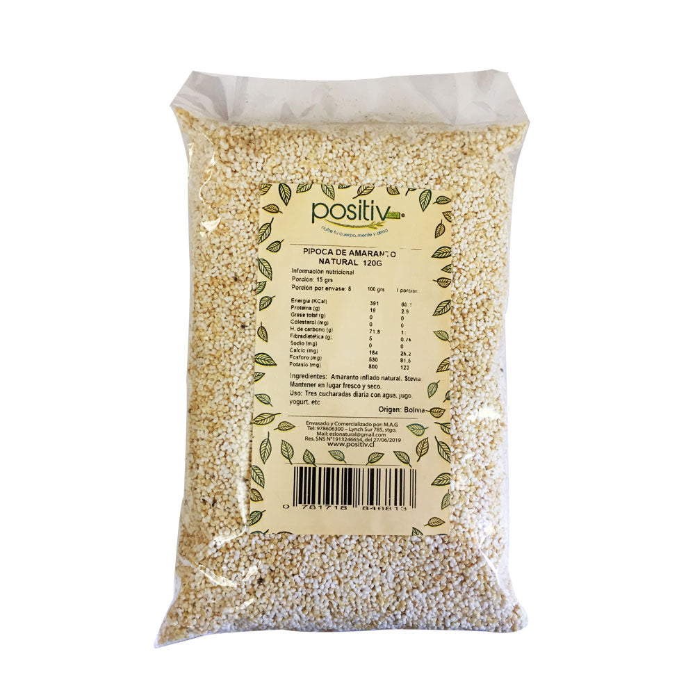 Pipoca de Amaranto Natural 120gr - Positiv-Cereales-Mercado Silvestre