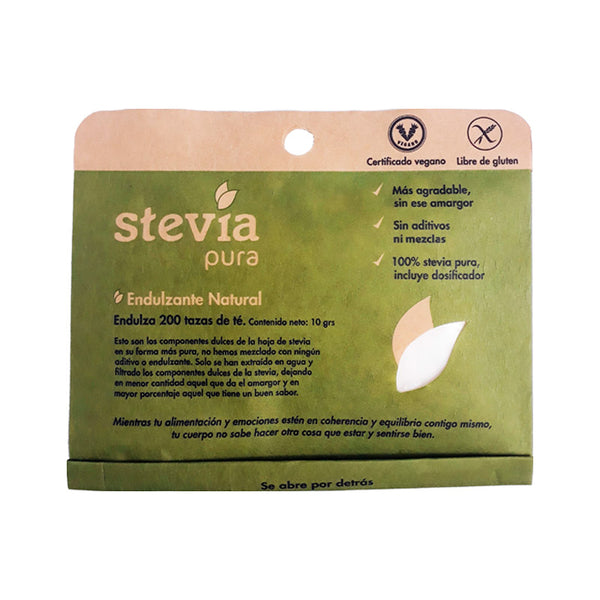 Stevia Pura Sobre 10gr - 200 tazas - Endulzantes - Mercado Silvestre