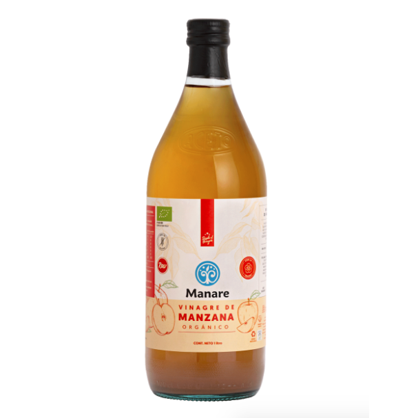 Vinagre de Manzana Orgánico 1000 ml - Especias y Condimentos - Mercado Silvestre