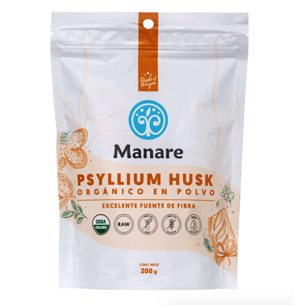 Psyllium Husk Orgánico 200gr - Superalimentos - Mercado Silvestre