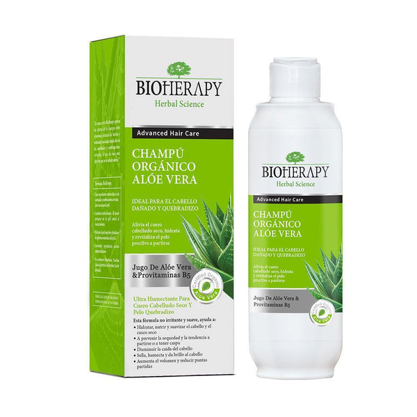 Shampoo de Aloe Vera Orgánico 330ml - Mercado Silvestre - Bioherapy