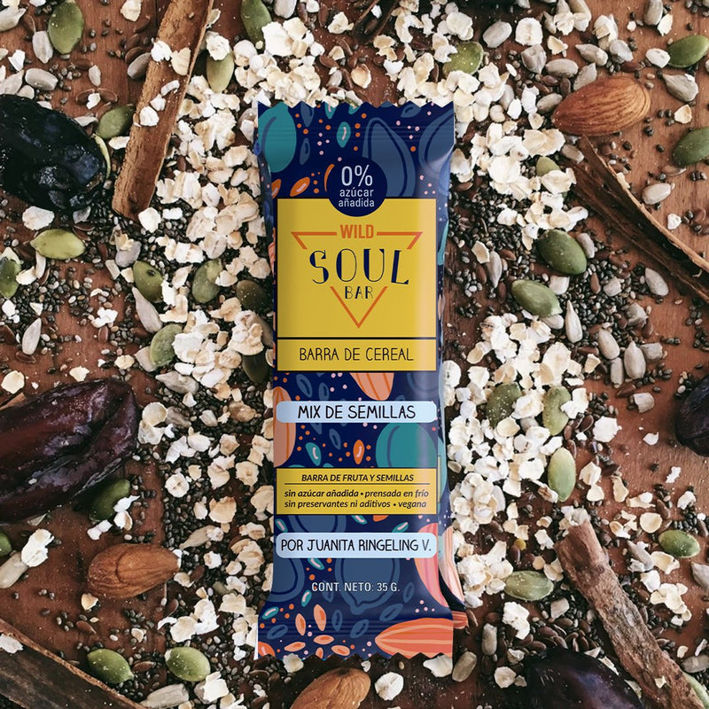Barritas de Cereal Veganas Mix de Semillas 5 unidades Soul Bar - Wild Foods-Snacks-Mercado Silvestre