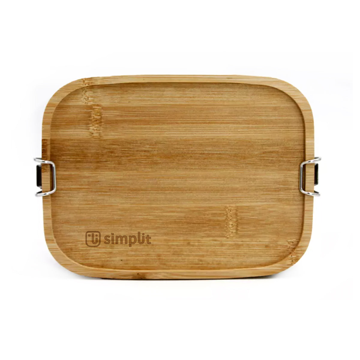 Tupper de Acero Inoxidable Tapa Madera 800 ml - Simplit-Hogar-Mercado Silvestre