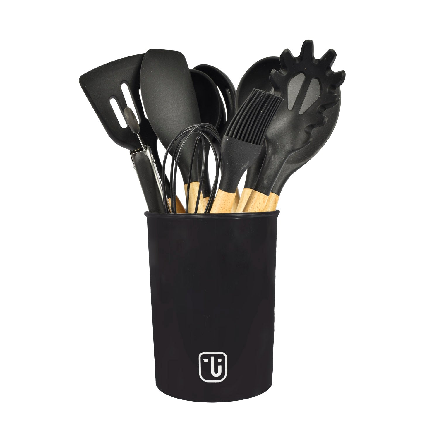 Set 12 Utensilios De Cocina Silicona Negro - Simplit-Hogar-Mercado Silvestre
