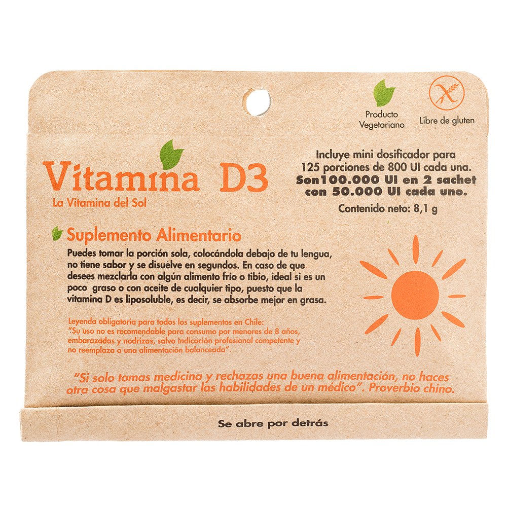 Vitamina D3 - 125 porciones - Dulzura Natural-Vitaminas-Mercado Silvestre