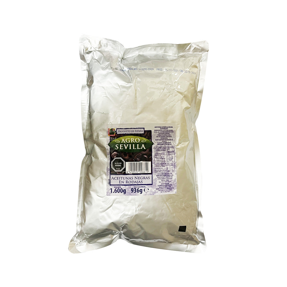 Aceitunas Negras en Rodajas 936gr - Valles de Chile-Conservas-Mercado Silvestre
