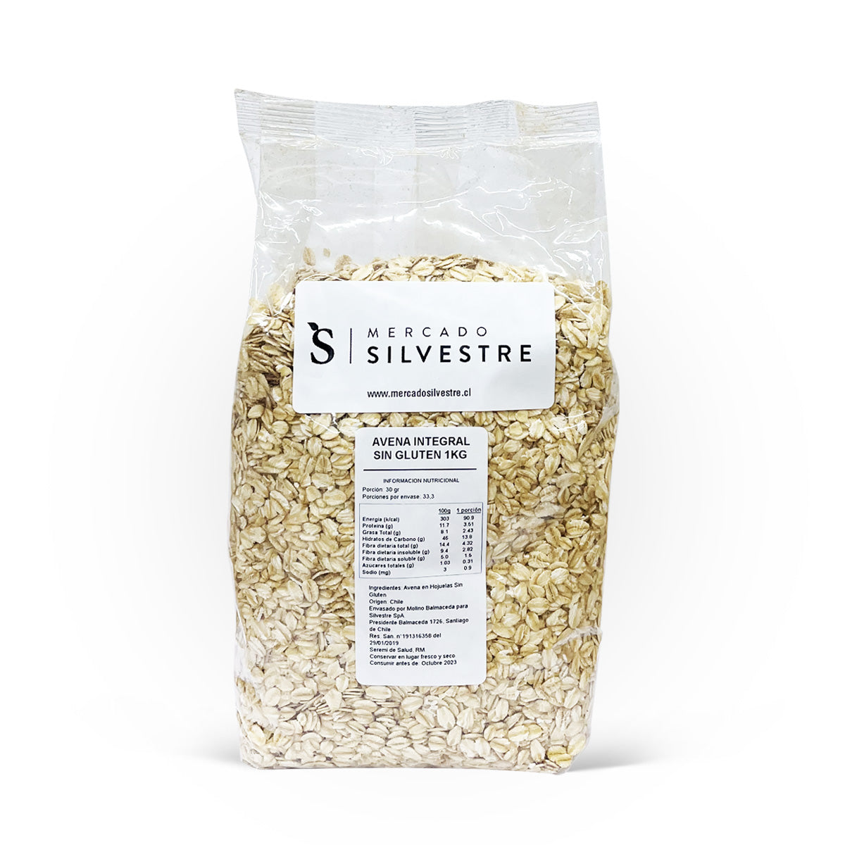 Avena Integral Sin Gluten 1 kg-Arroz y Granos-Mercado Silvestre