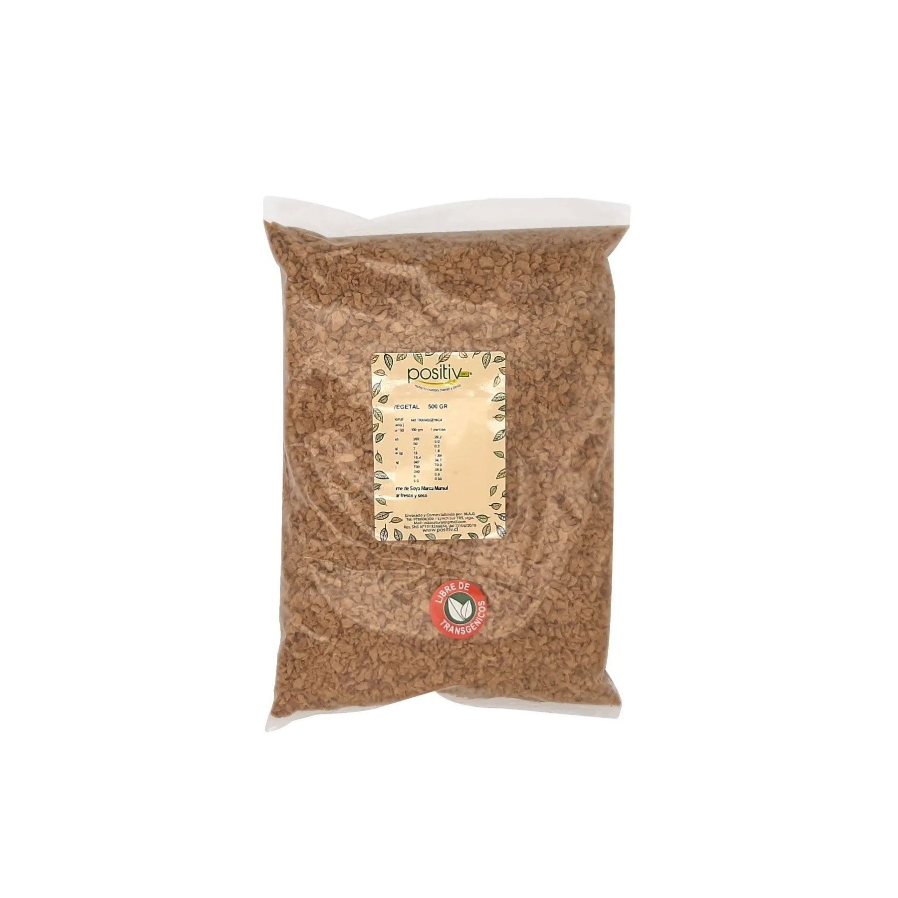 Carne Vegetal de Soya Fina (No Transgénica) 500gr - Positiv-Carnes Vegetales-Mercado Silvestre