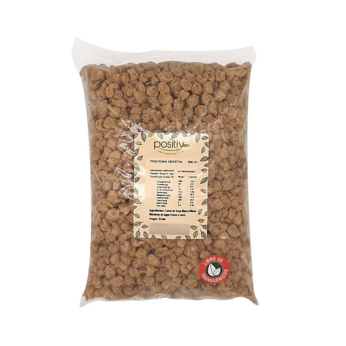 Carne Vegetal de Soya Gruesa (No Transgénica) 500gr - Positiv-Carnes Vegetales-Mercado Silvestre