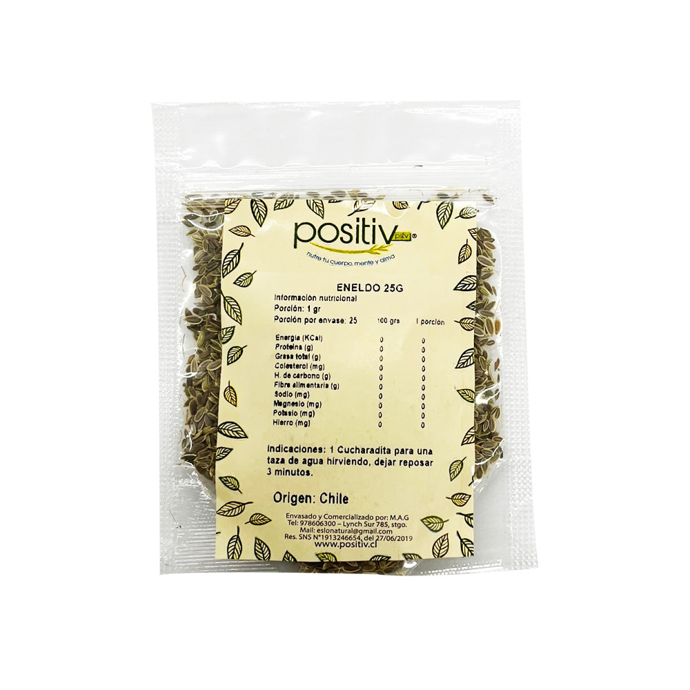 Eneldo Entero 25gr - Positiv-Especias y Condimentos-Mercado Silvestre