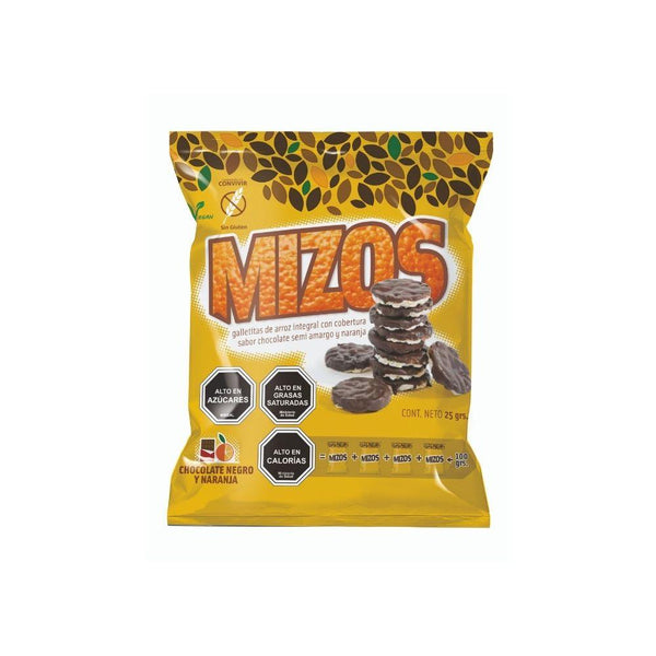 Galletas de Arroz Chocolate Naranja 25gr - Snacks - Mercado Silvestre